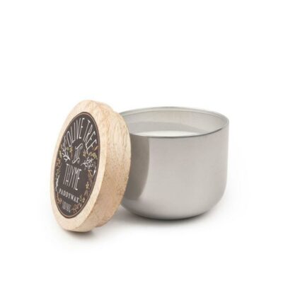 Olive Tree & Thyme Silver Metallic Candle