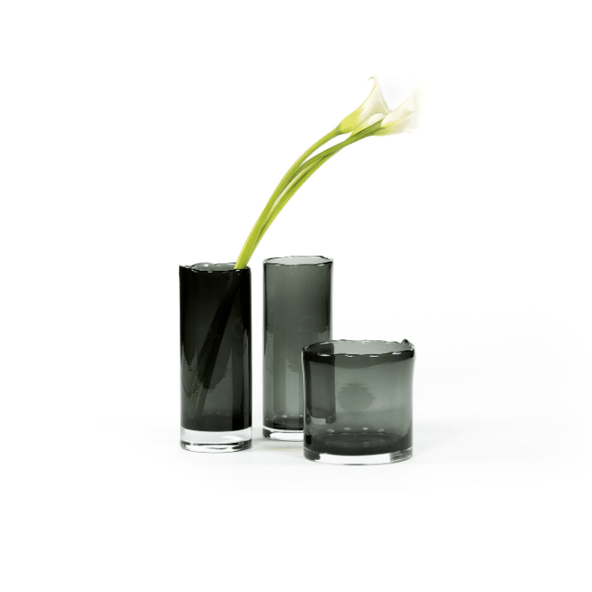 Smoke Glass Organic Rim Vase | Margareta Concept Store