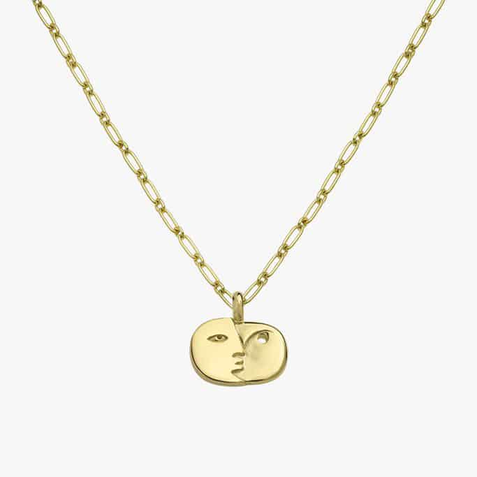 Wildthings-face-sculpture-necklace-set-gold