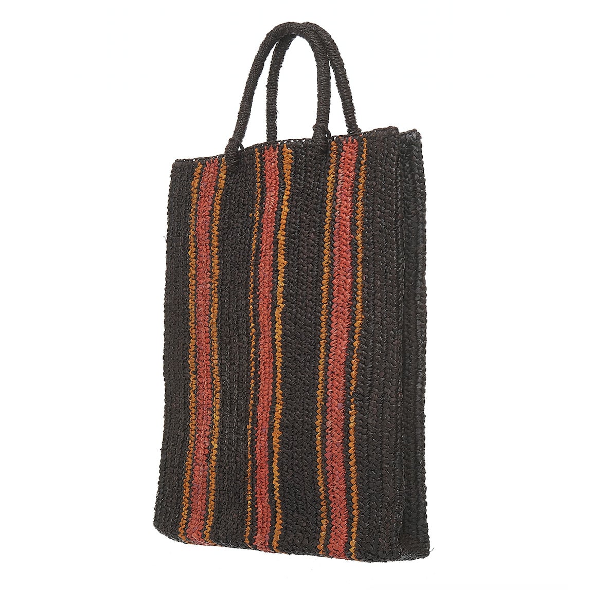 Raffia Bag Shopper coffee-brique-cinnamon
