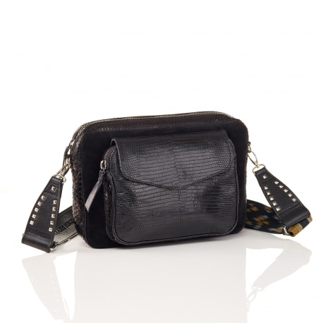 green-blue-python-bag-jumbo-charly-with-shoulder-strap (2) Black Mix Python Bag Jumbo Charly With Shoulder Strap