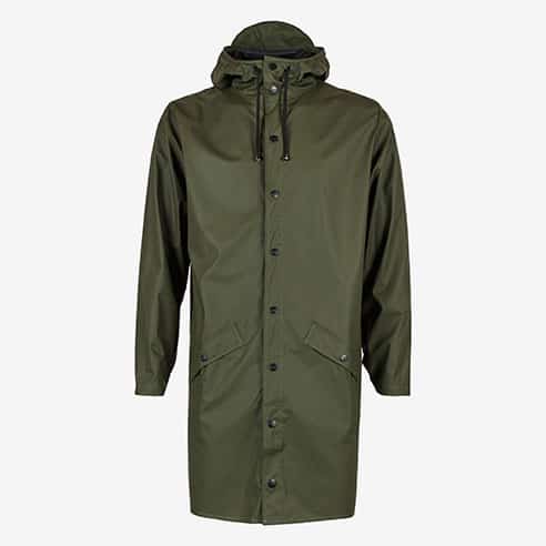 Rains Long Jacket Green Rains Long Jacket Green