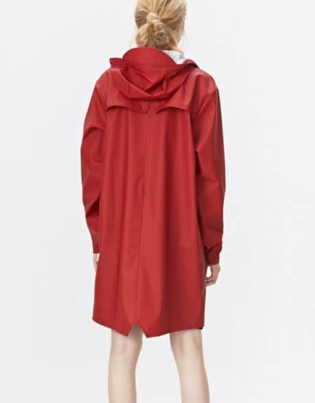 Rains Long Jacket Scarlet