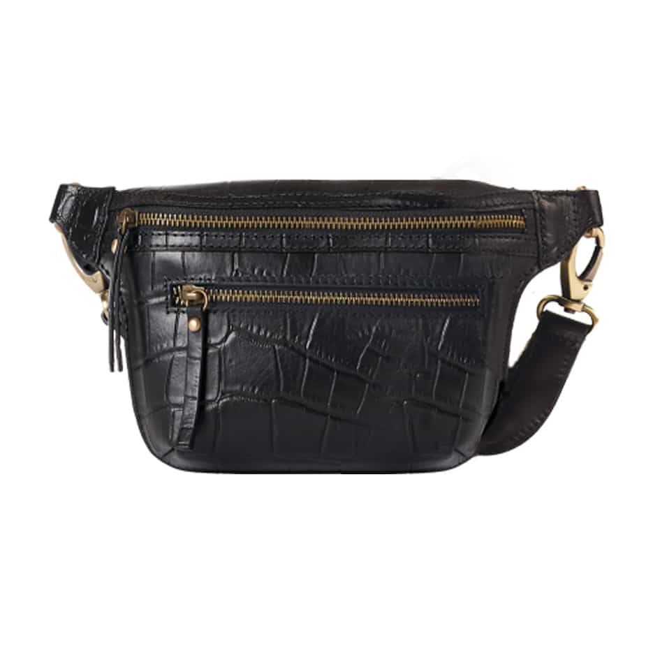 O-My-Bag_becks_bum_bag_croco_Black_1