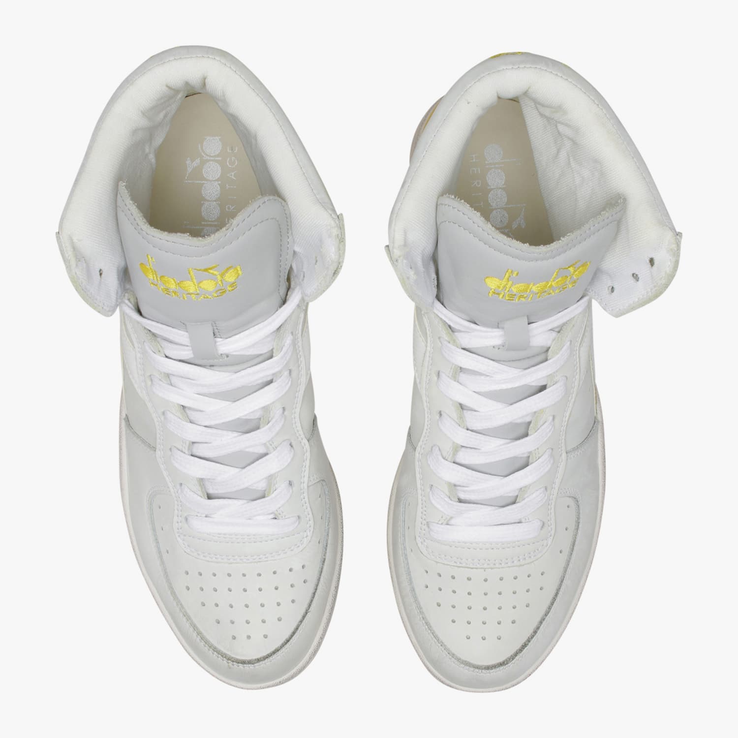201.158569_C9326_05_HR Diadora Heritage Mi Basket White Empire Yellow