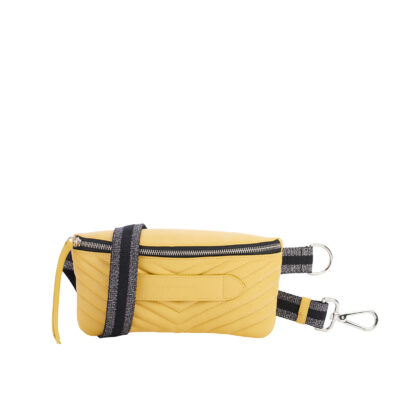 Coachella Quilted Yellow Belt Bag