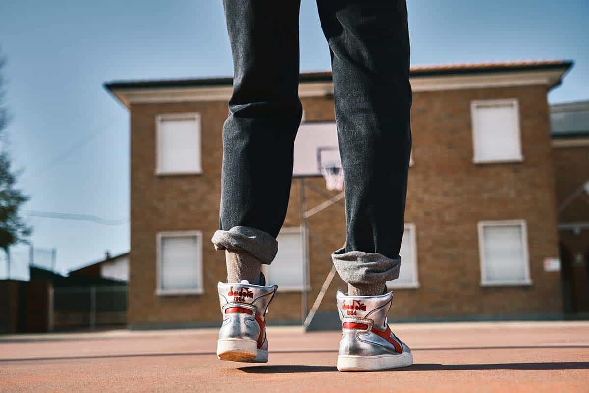 Diadora Heritage Mi Basket Silver Used | Margareta Concept Store