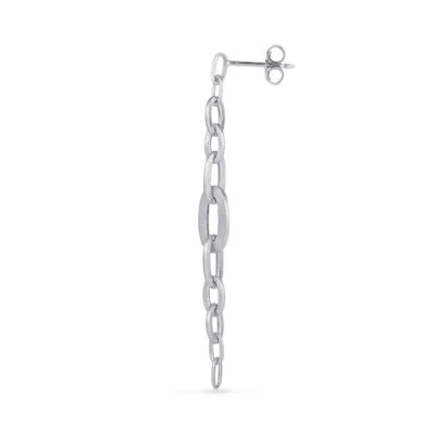 Row Chain Earring Silver