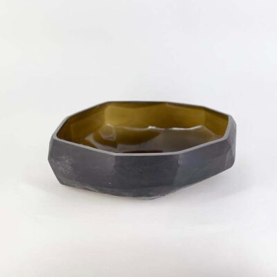 Sandblasted Facetted Table Bowl
