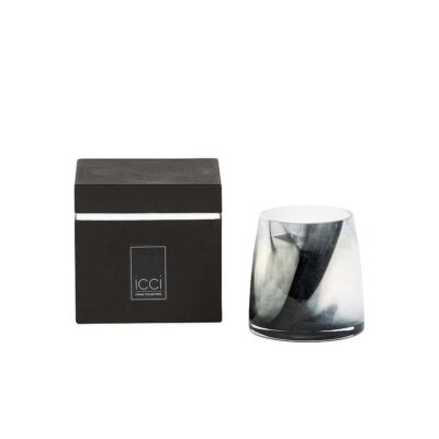 Paris Couture black and white waves Scented Candle