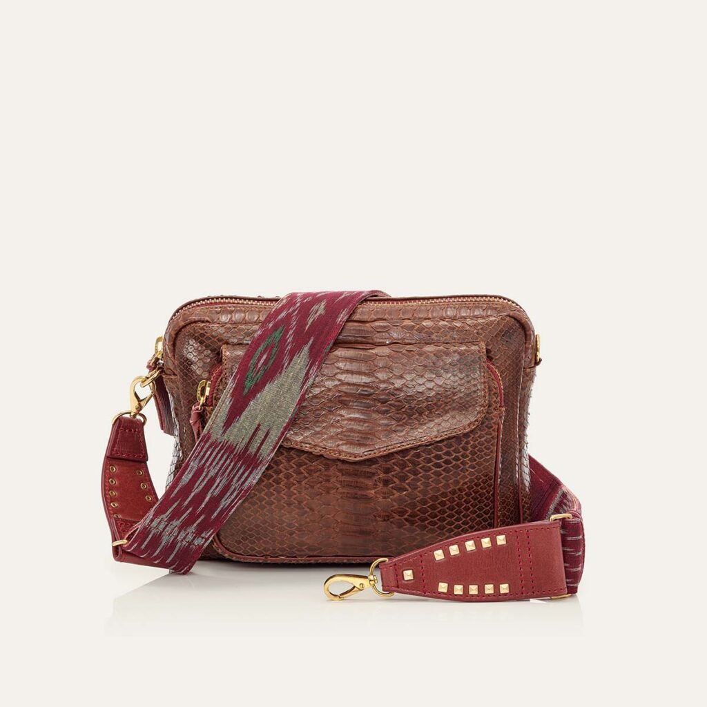 Choco Python Bag Big Charly Endek Strap | Margareta Concept Store