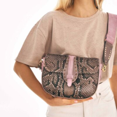 Pink Grey Python Bag Andrea
