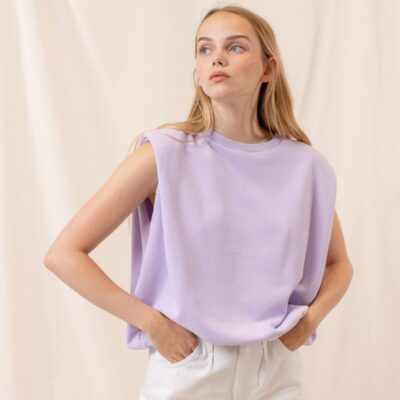 Farla Sleeveless Sweatshirt Pastel Lilac