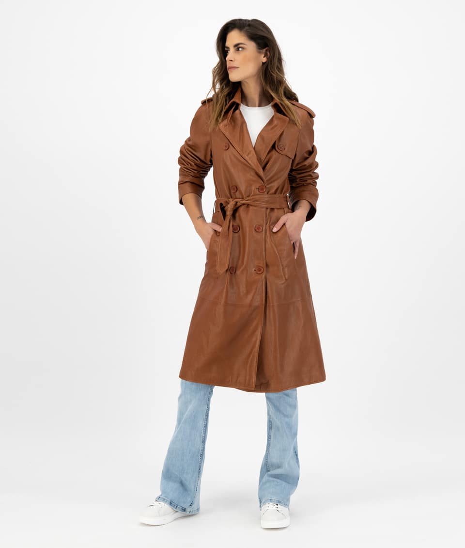 Tinsley-trenchcoat-cognac-front