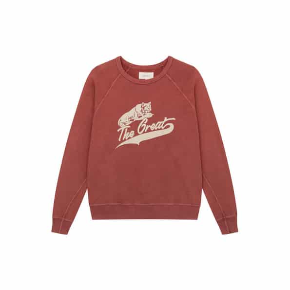 the-great-college-sweatshirt-washed-brick-cougar-graphic