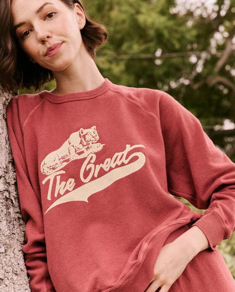 the great college sweatshirt washed brick cougar graphic 1