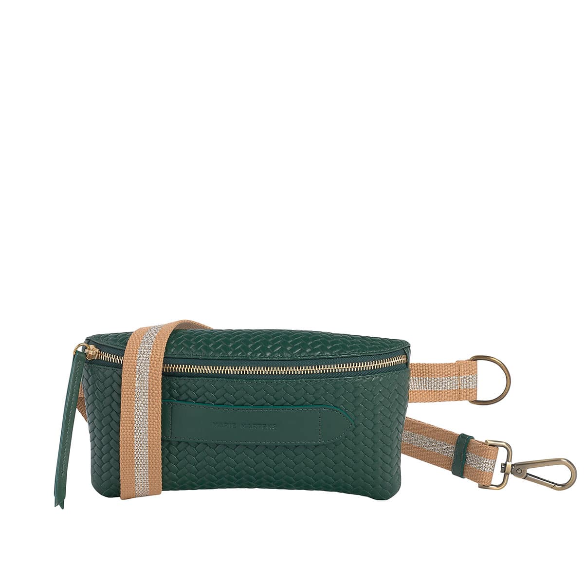 Marie Martens_BeltBag_Coachella_ForestBraidedCalfLeather_295€_01_1200px Coachella Forest Green Braided Belt Bag
