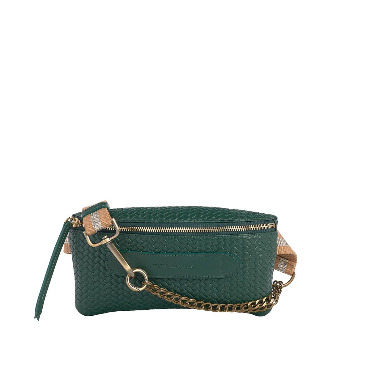 Marie Martens_BeltBag_Coachella_ForestBraidedCalfLeather_295€_02_1200px Coachella Forest Green Braided Belt Bag