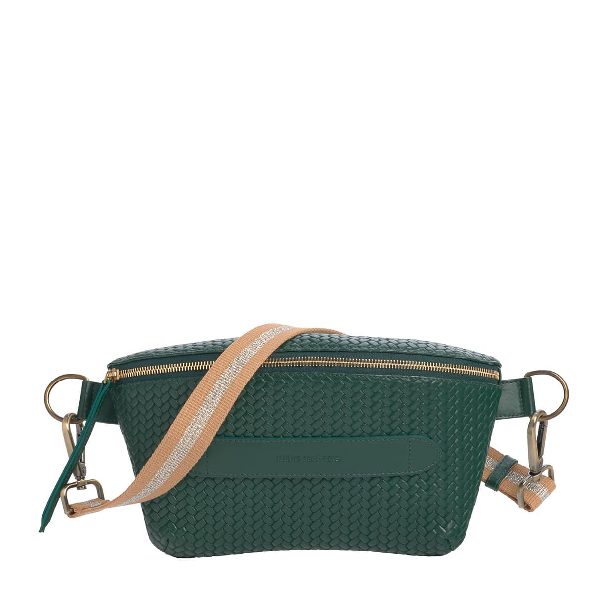 Marie Martens_XLBeltBag_NeufMille_ForestBraidedCalfLeather_380€_01_1200px Neufmille Dark Green Braided XL Belt Bag