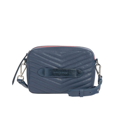 Bento Navy Blue Quilted Shoulder Bag