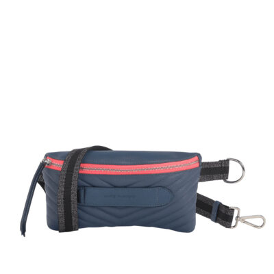 Coachella Navy Blue Quilted Belt Bag