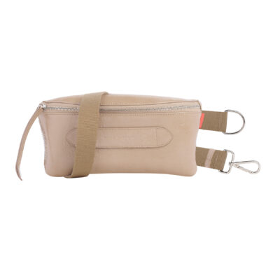 Coachella Beige Patent Belt Bag