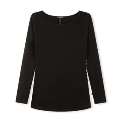 The Boat Neck Tee Black