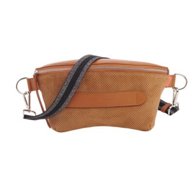 Neufmille XL Belt Bag Perforated Suede Camel