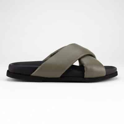 Khaki Cross Sandals 825