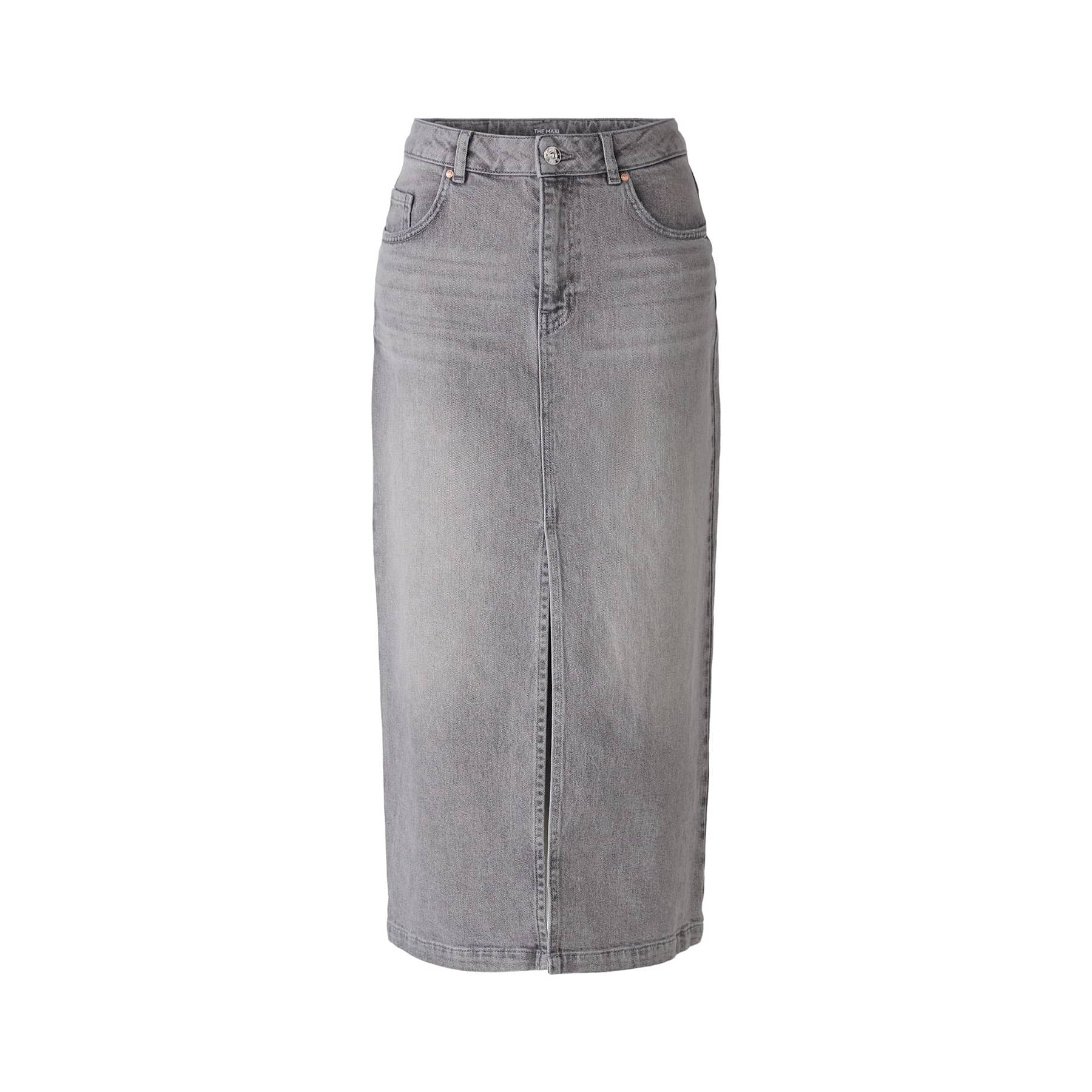 Oui_Denim-skirt-grey