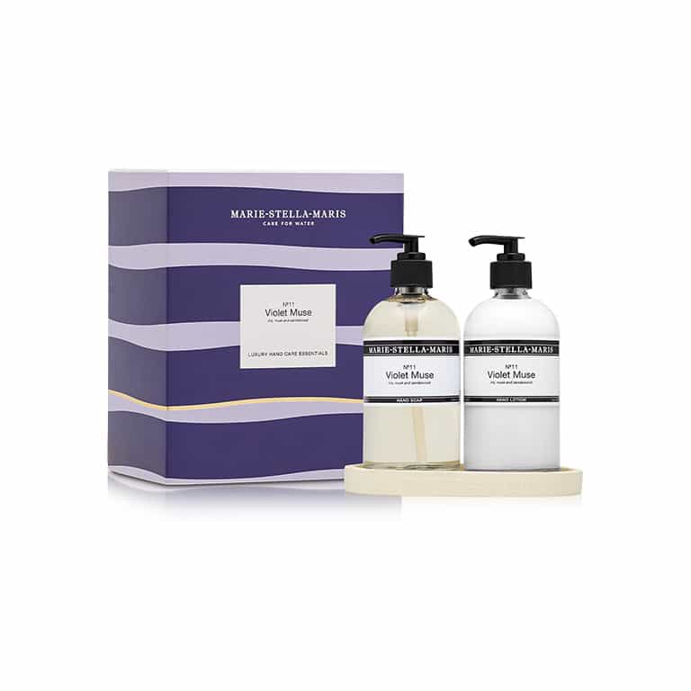 8720701166882LuxuryHandCareEssentialsVioletMuse2x250mlpackshot1768x960 Limited Edition Luxury Hand Care Essentials Violet Muse No.11