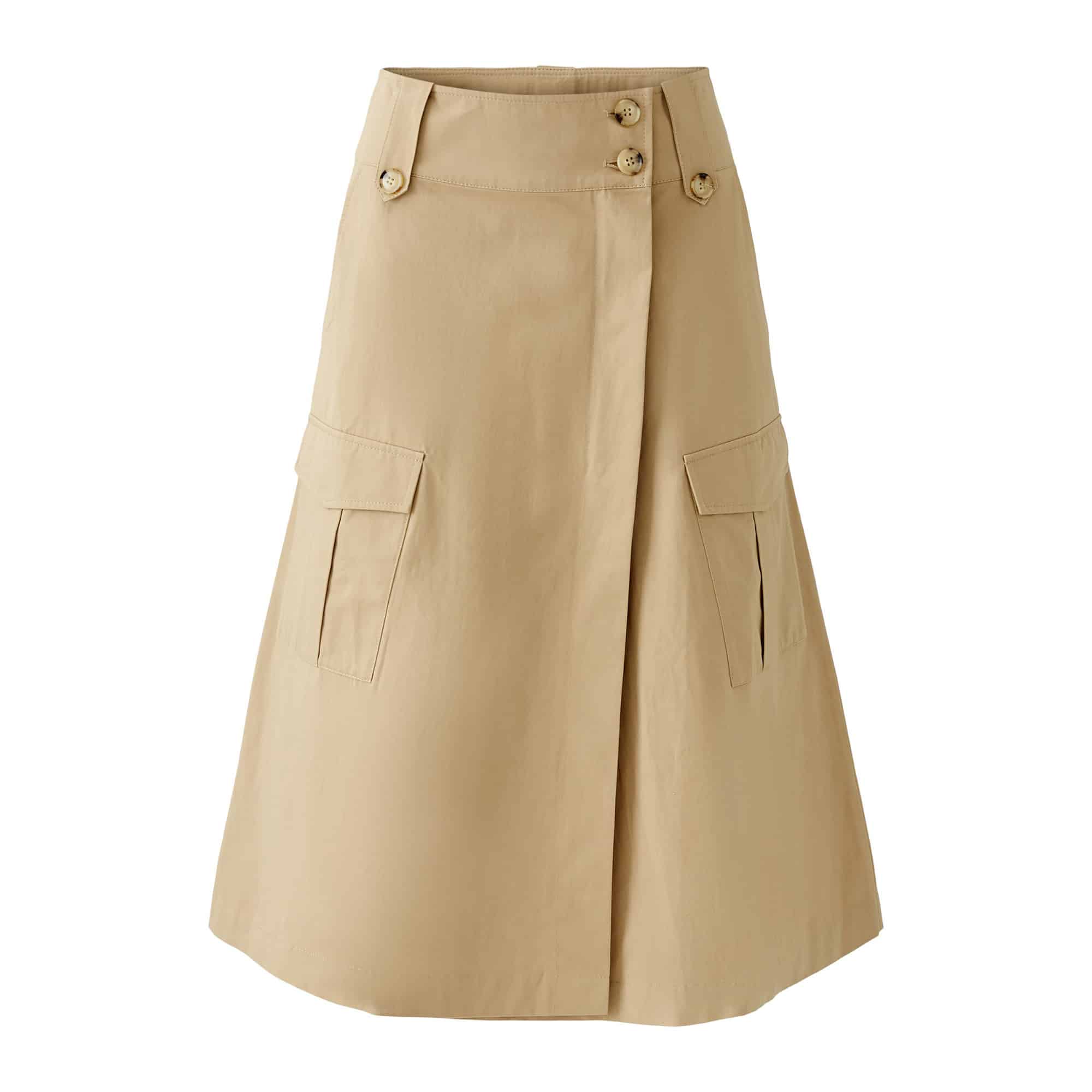 Oui-Midi-skirt-Desert-tan