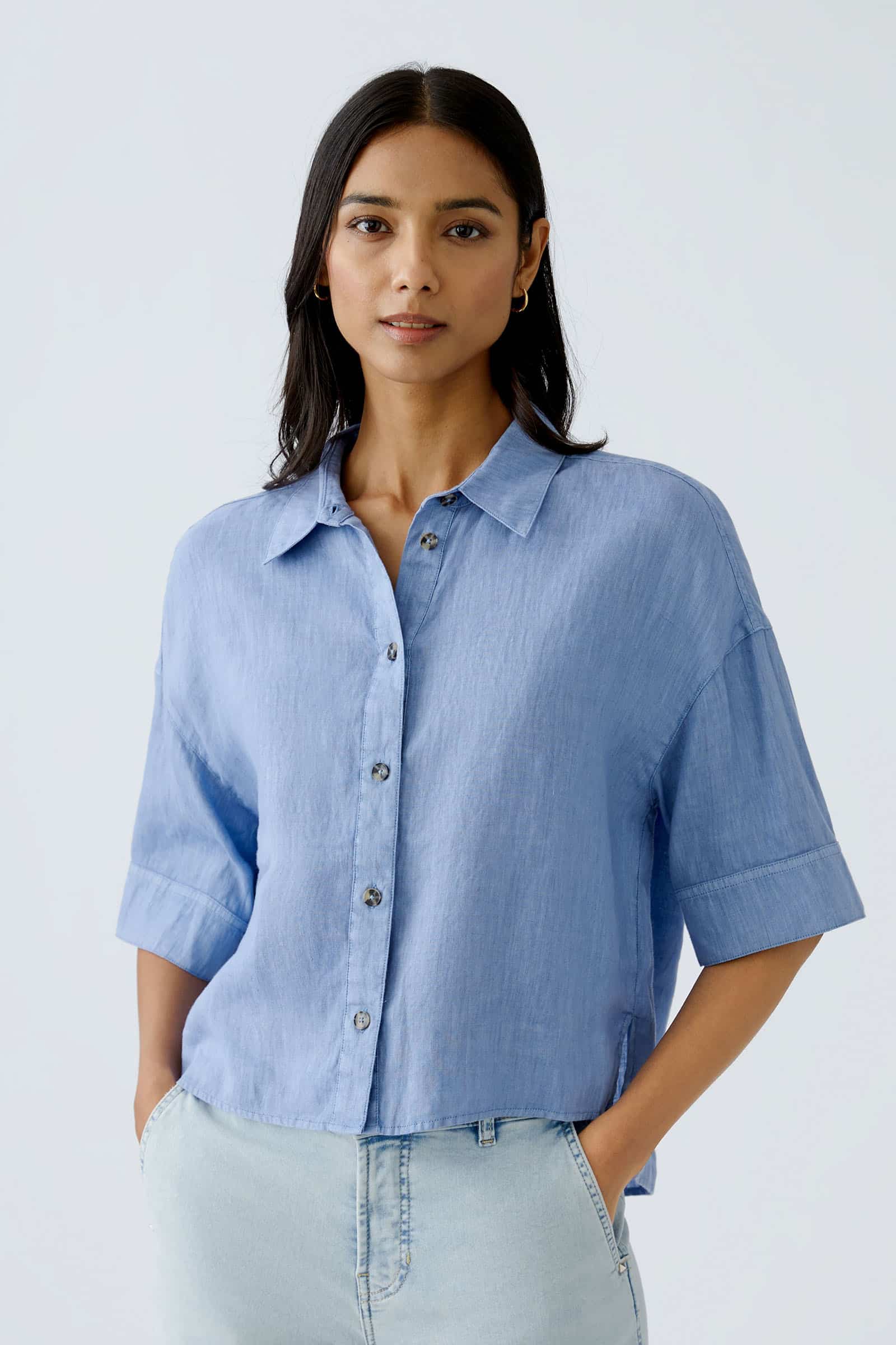 Oui-Blouse-ocean-blue_1