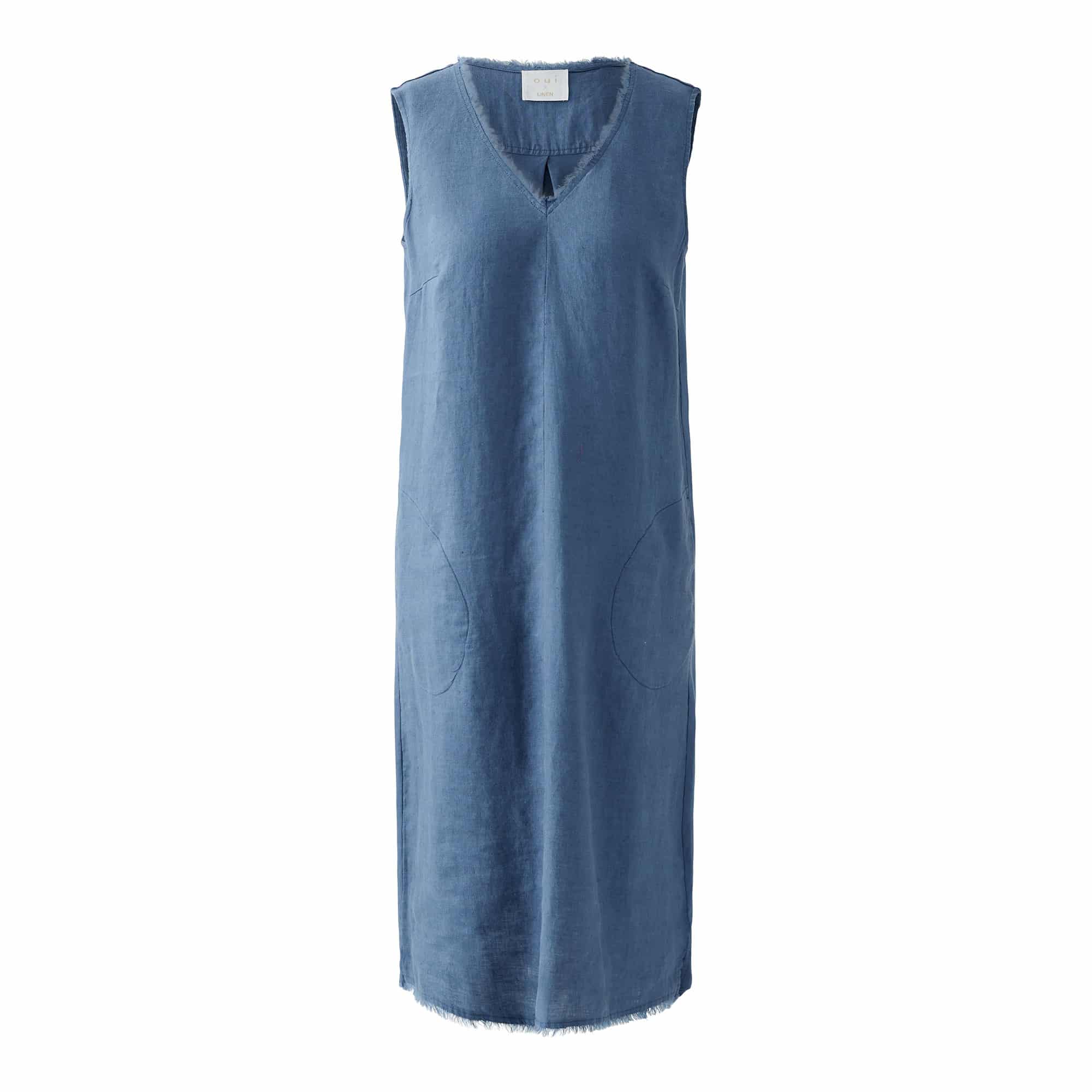 Oui-Sleeveless-Dress-blue