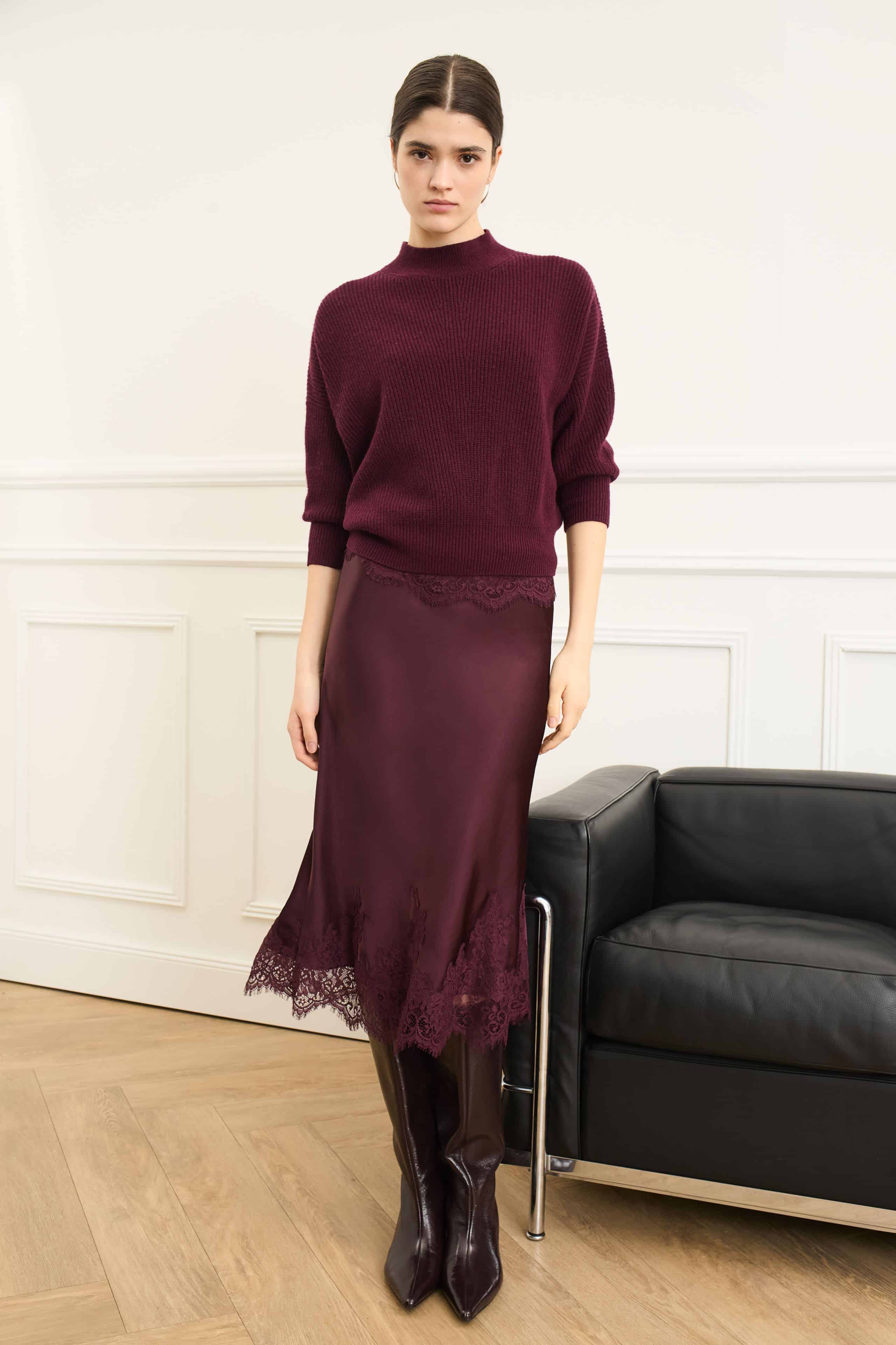 Oui_Skirt_Lace_Burgundy_4