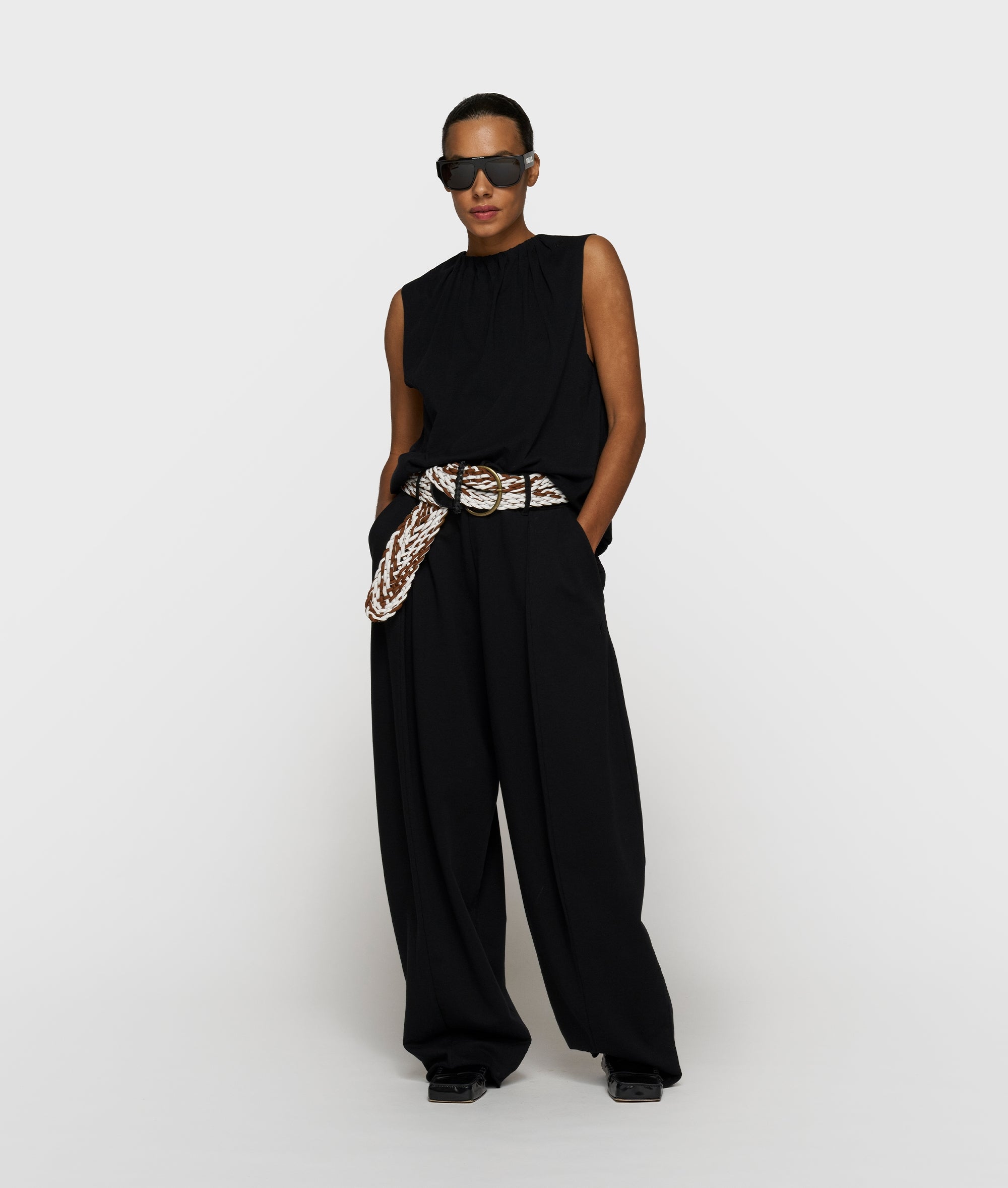 10Days_Pleated_Top_black_3