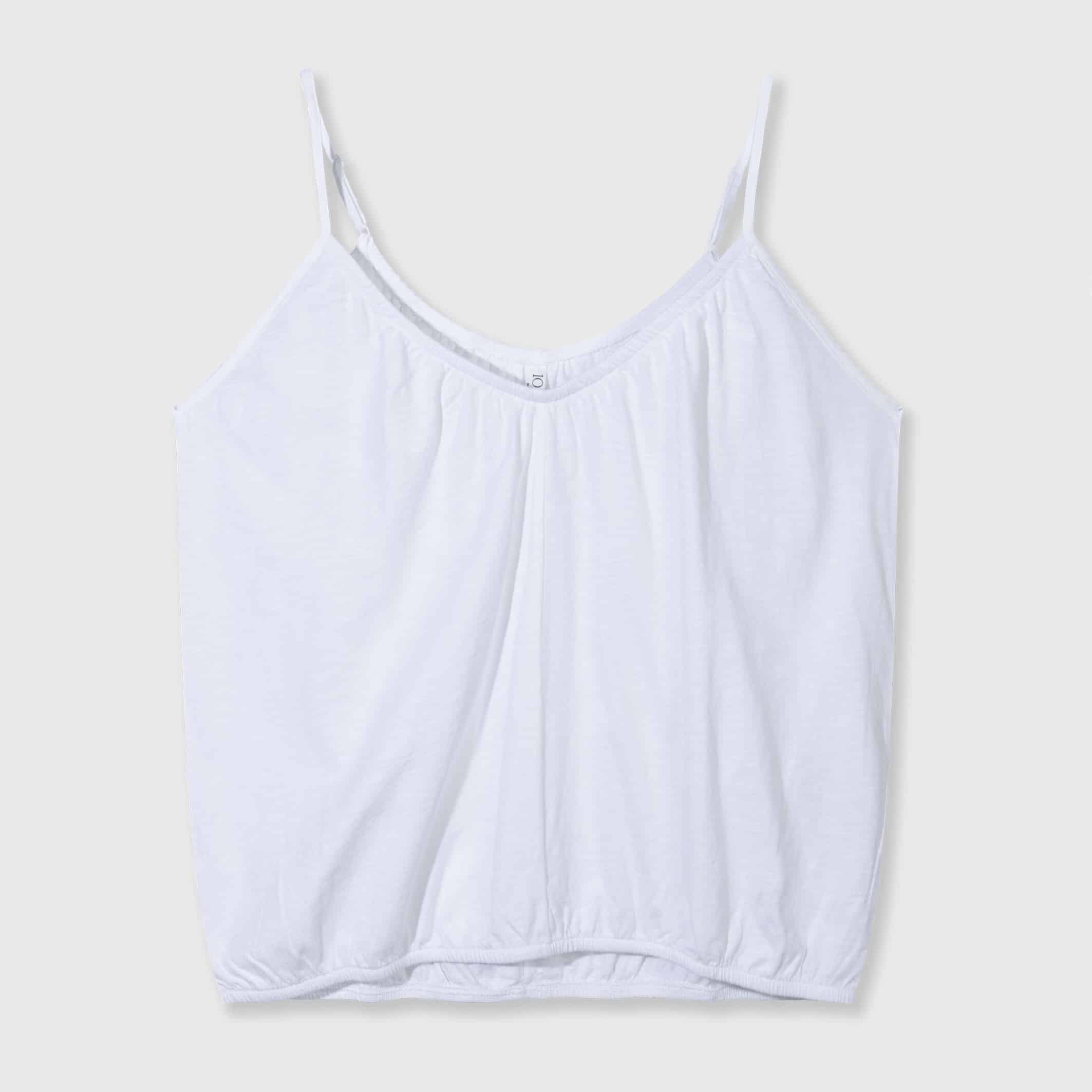 10DAYS_Top_Gathered_neck_White