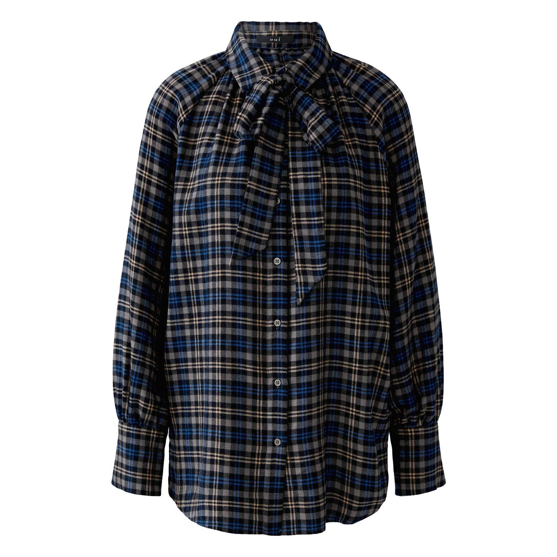 Oui_checkered-Blouse