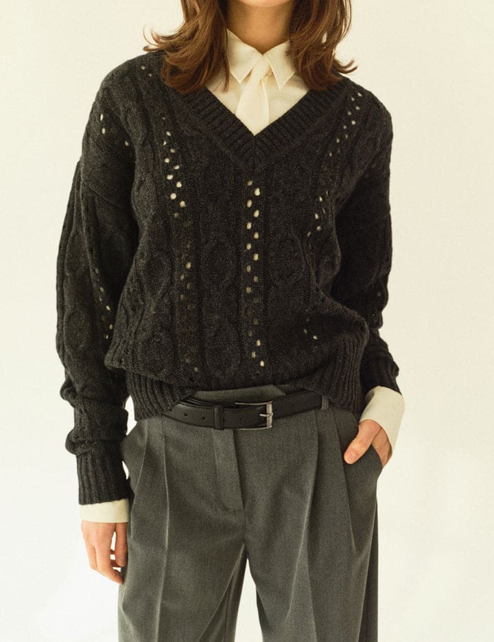 DesignersRemix_Daze-Cable-V-Neck_1